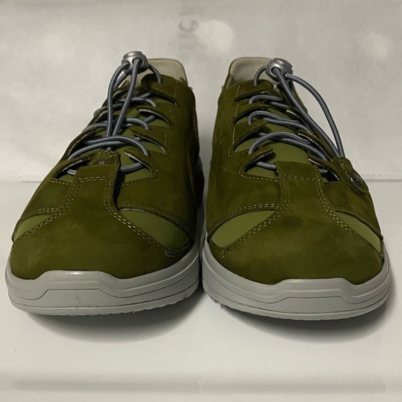 Pandere Womens Barista Shoe Moss Green Gray Wide Width Swelling Plantar Fascitis - Picture 5 of 9